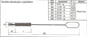 SZCZOTKA fi 9 WŁOS KOZI z/p/531/